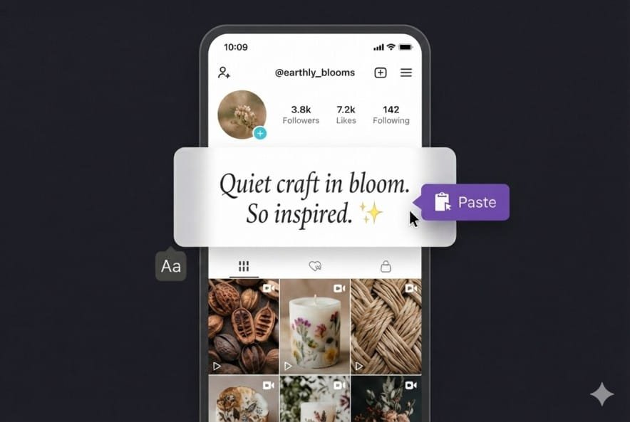 TikTok font generator for profile bio
