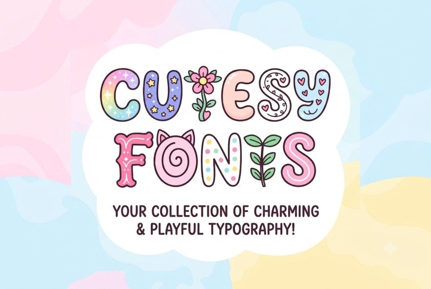 Playful cutesy font example